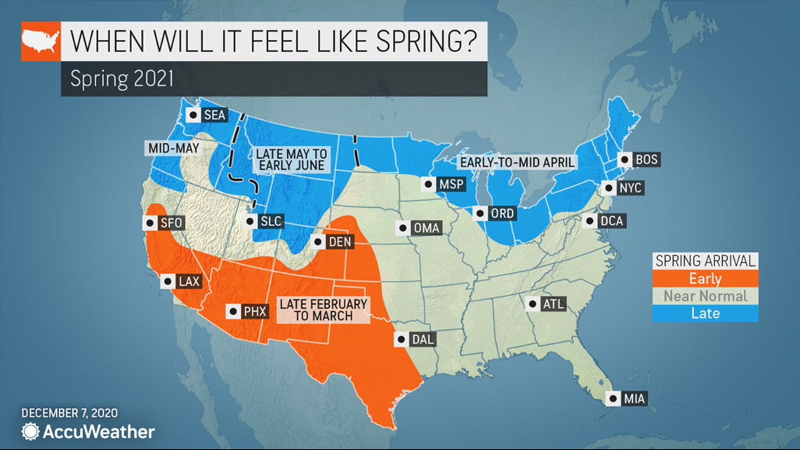 When will it feel like spring? Here's an early spring forecast for the