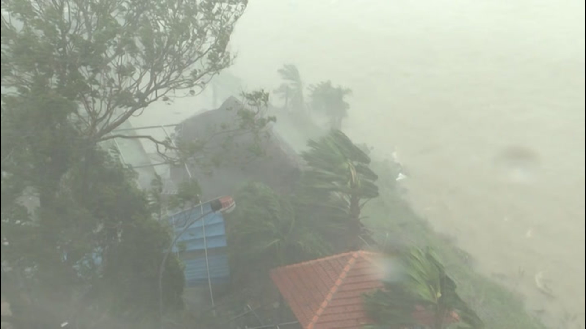 As Tropical Storm Molave swept through Quang Ngai, Vietnam, on Oct. 28, powerful winds and rain blasted the area. As many as 500,000 were people evacuated ahead of the storm.