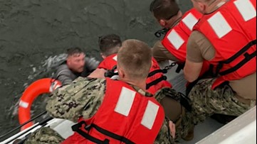 Searching for survivors after boat capsized