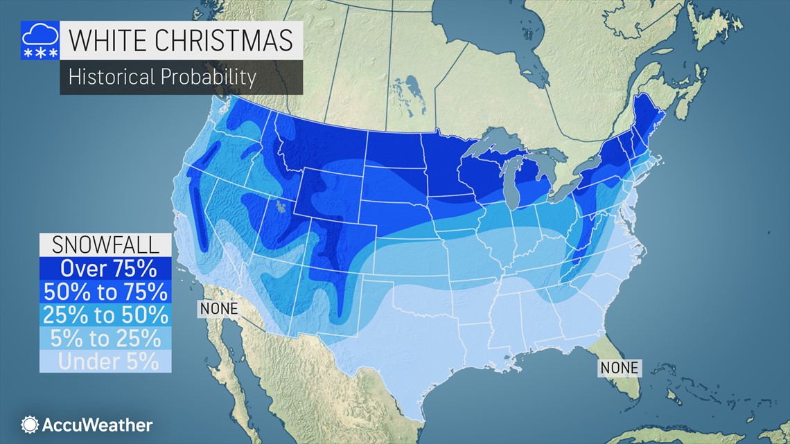 Where Will There Be A White Christmas 2022 In Midwest Usa White Christmas Watch 2020: Which American Cities Will Have Snow On Dec.  25? | Ktvb.com