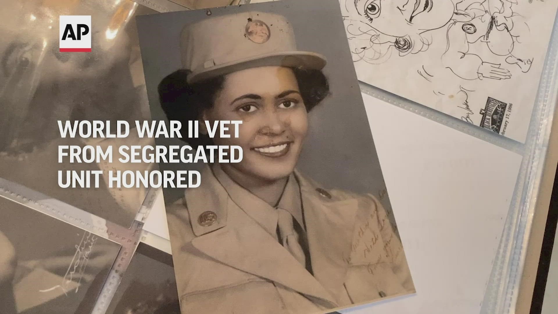 Romay Davis, 102, is being honored for her service with an all-female, all-Black military unit that got mail to U.S. troops in Europe during World War II.