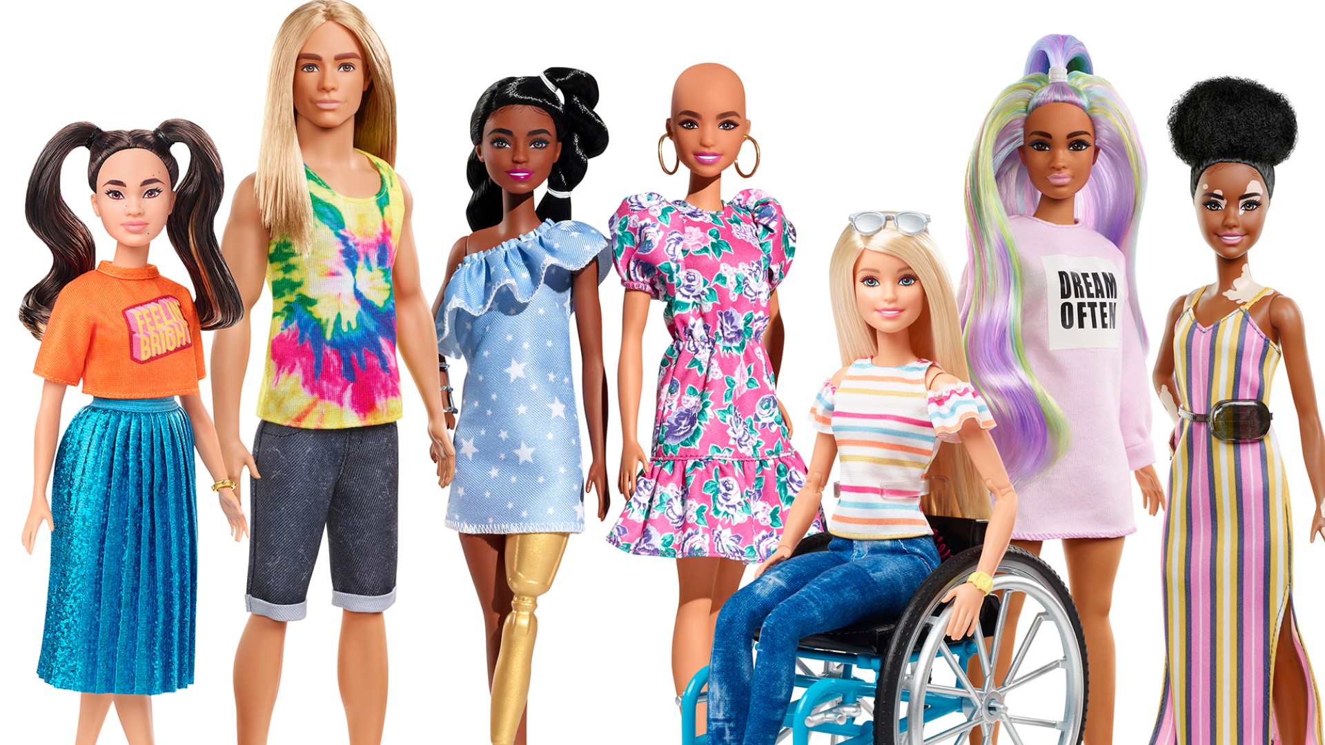 The days of blonde-haired, blue-eyed, and impossibly skinny Barbie dolls are over.