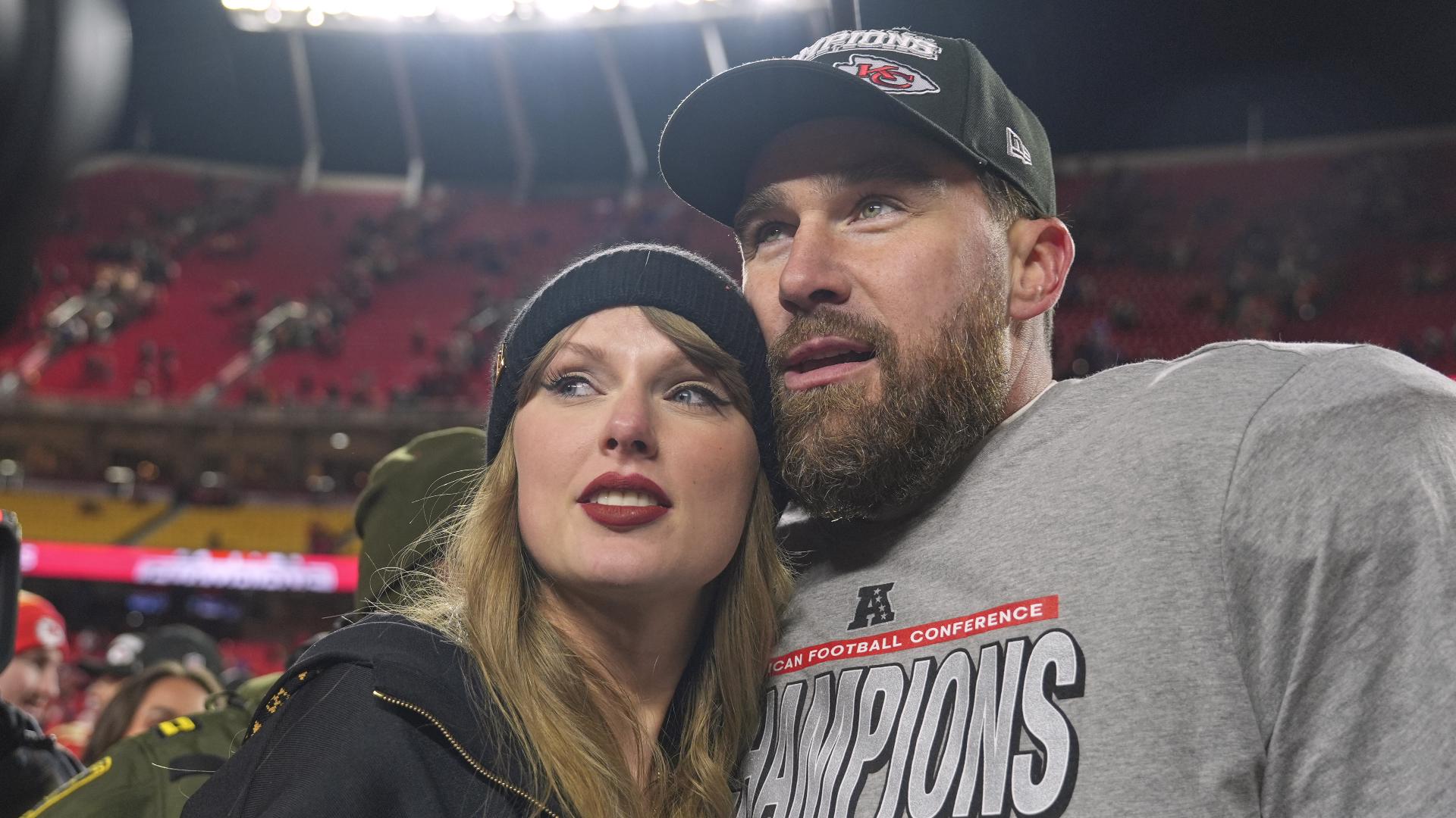 Breaking news: She said yes! Taylor Swift and Travis Kelce are engaged. 