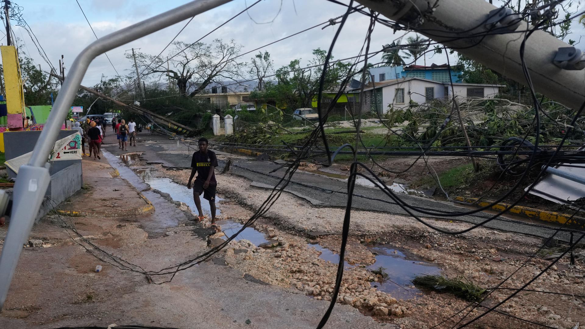 Hurricane Melissa slammed into Jamaica with devastating effect Tuesday then barreled across the Caribbean with Cuba in its path. (Via CNN Newsource)