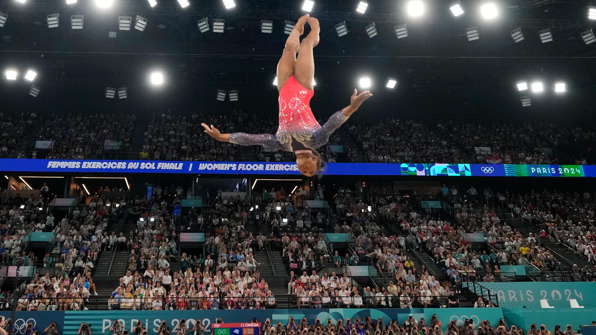 Simone Biles' routine in floor finals earns her another medal | ktvb.com