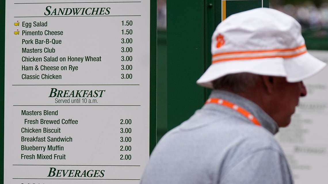 Here's how much a sandwich costs on the Masters' menu - Vimarsana News
