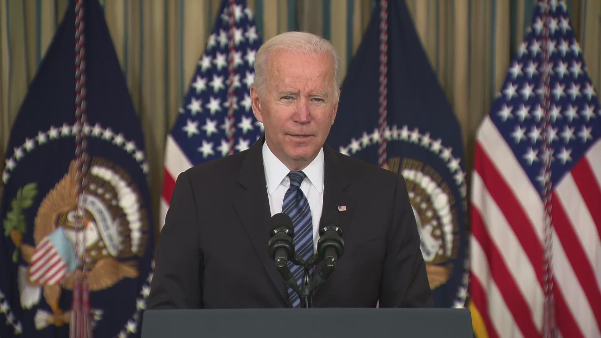 President Joe Biden spoke Friday morning about the Labor Department report that showed US employers stepped up their hiring in October, adding a solid 531,000 jobs.