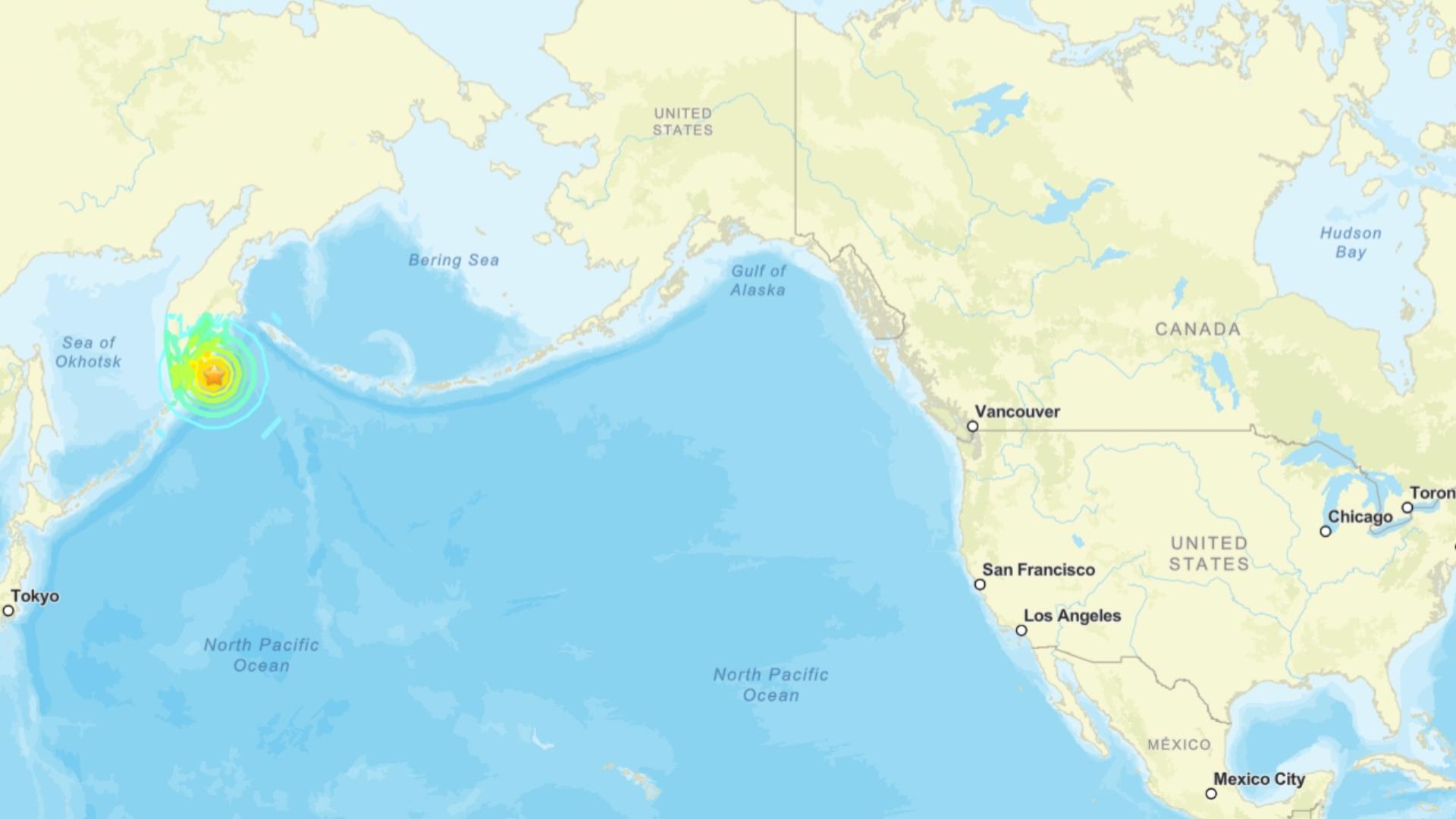 Where is the tsunami warning in alaska today