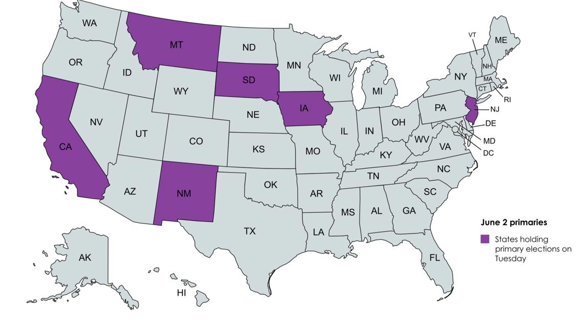 Key races to watch in the June 2 primaries: Live results map for ...