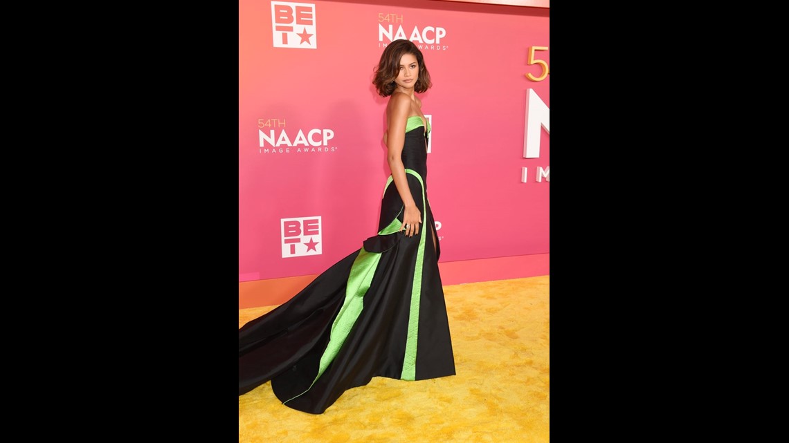 Zendaya Wore a Bra Top With Star-Shaped Boob Cutouts to the NAACP Image  Awards