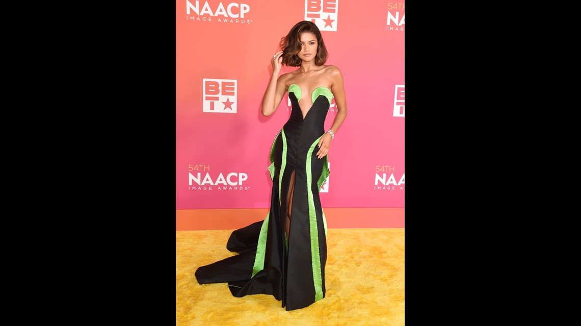 Zendaya Wore a Bra Top With Star-Shaped Boob Cutouts to the NAACP Image  Awards