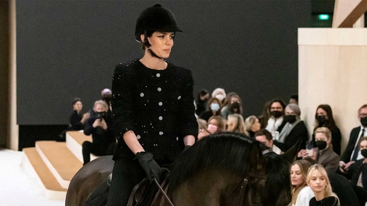 Charlotte Casiraghi Rode a Horse at Chanel's Spring Haute Couture
