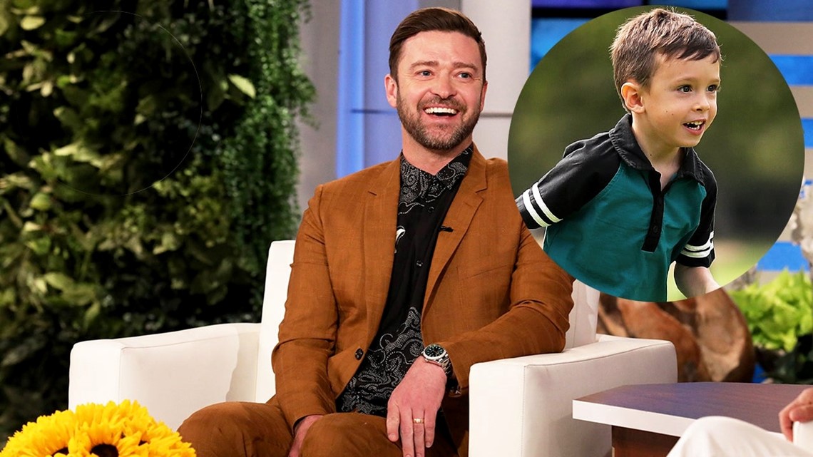 Justin Timberlake's Son Supports Him at Golf Tournament: Video