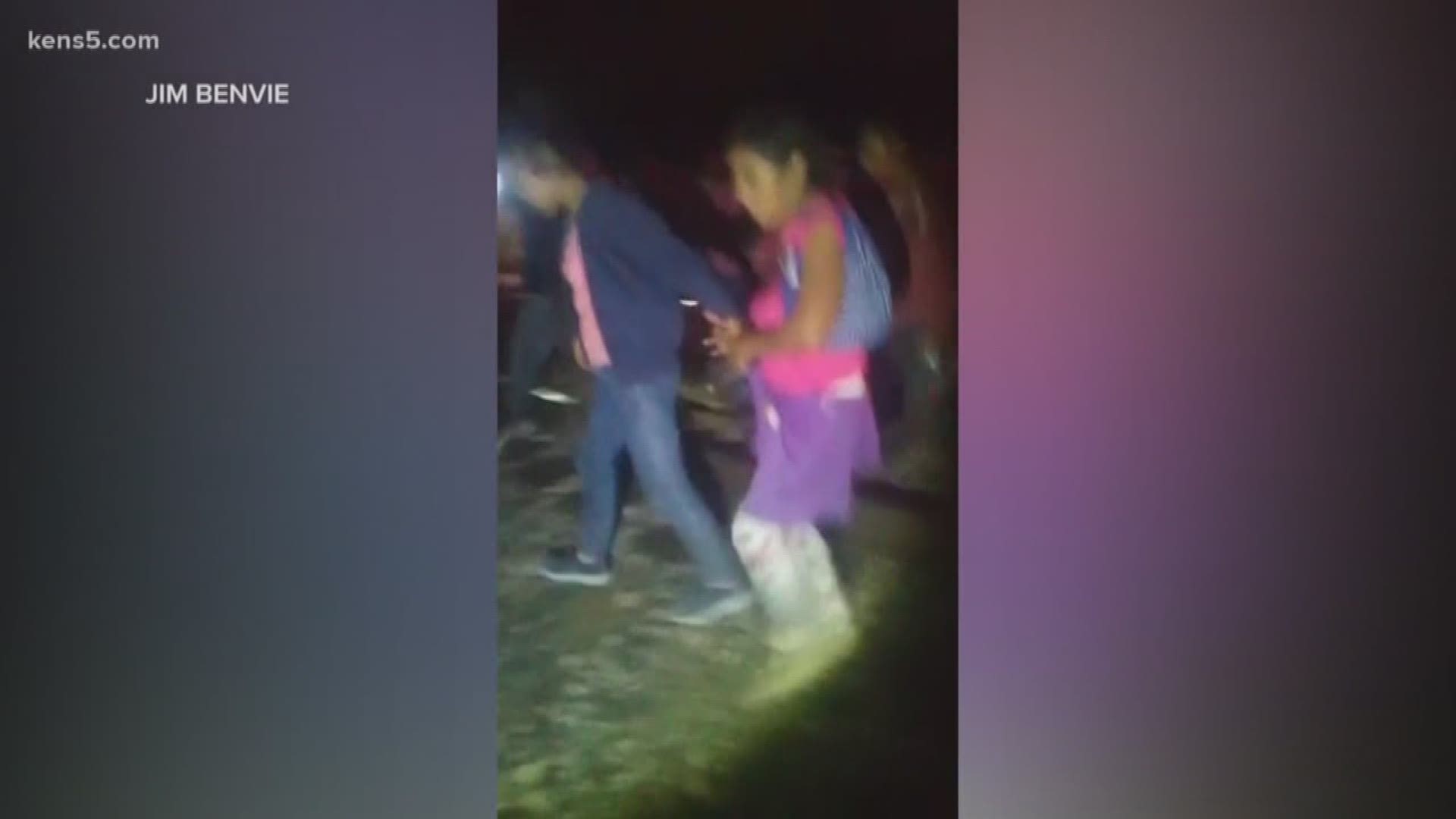 Hundreds of migrants were captured on camera walking in the middle of the night across the New Mexico-Chihuahua border. The video was taken by Jim Benvie, a member of a volunteer group called United Constitutional Patriots. The group has been camping out in the Chihuahua desert for two months.
