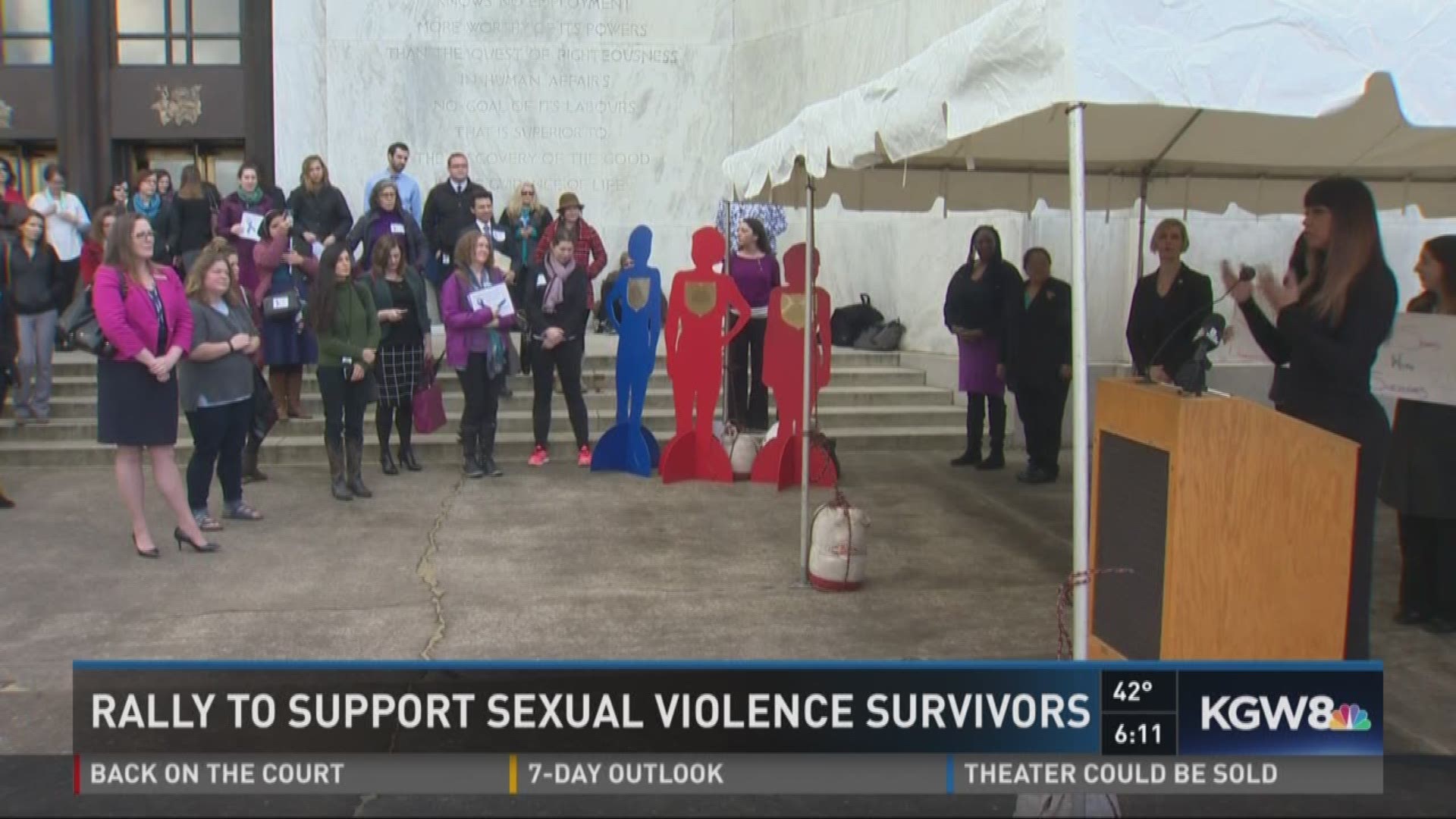 Rally to support sexual violence survivors