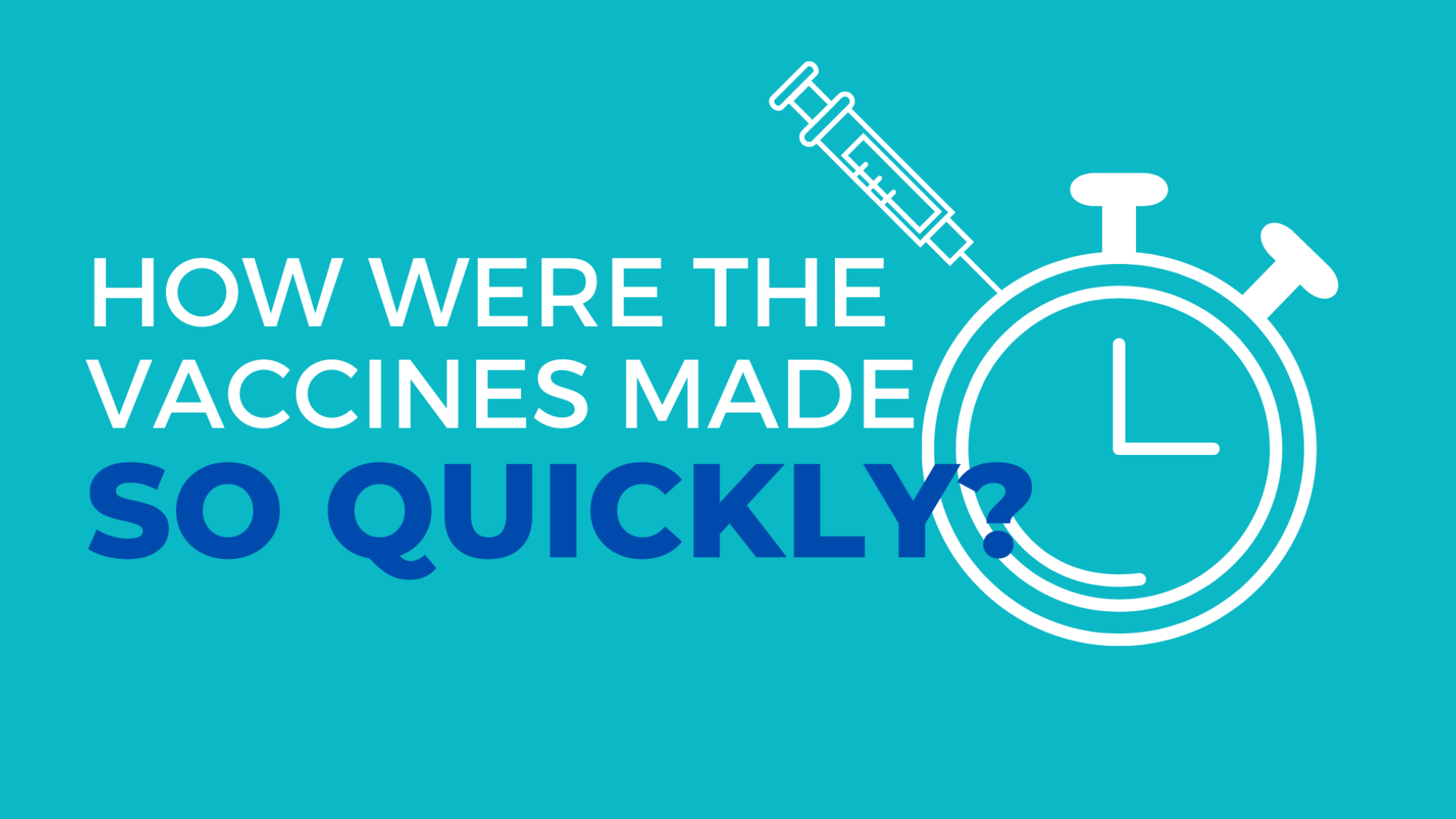 A number of COVID vaccines were made in less than a year but how is that possible? Cristin Severance explains how years of research have led to this moment.