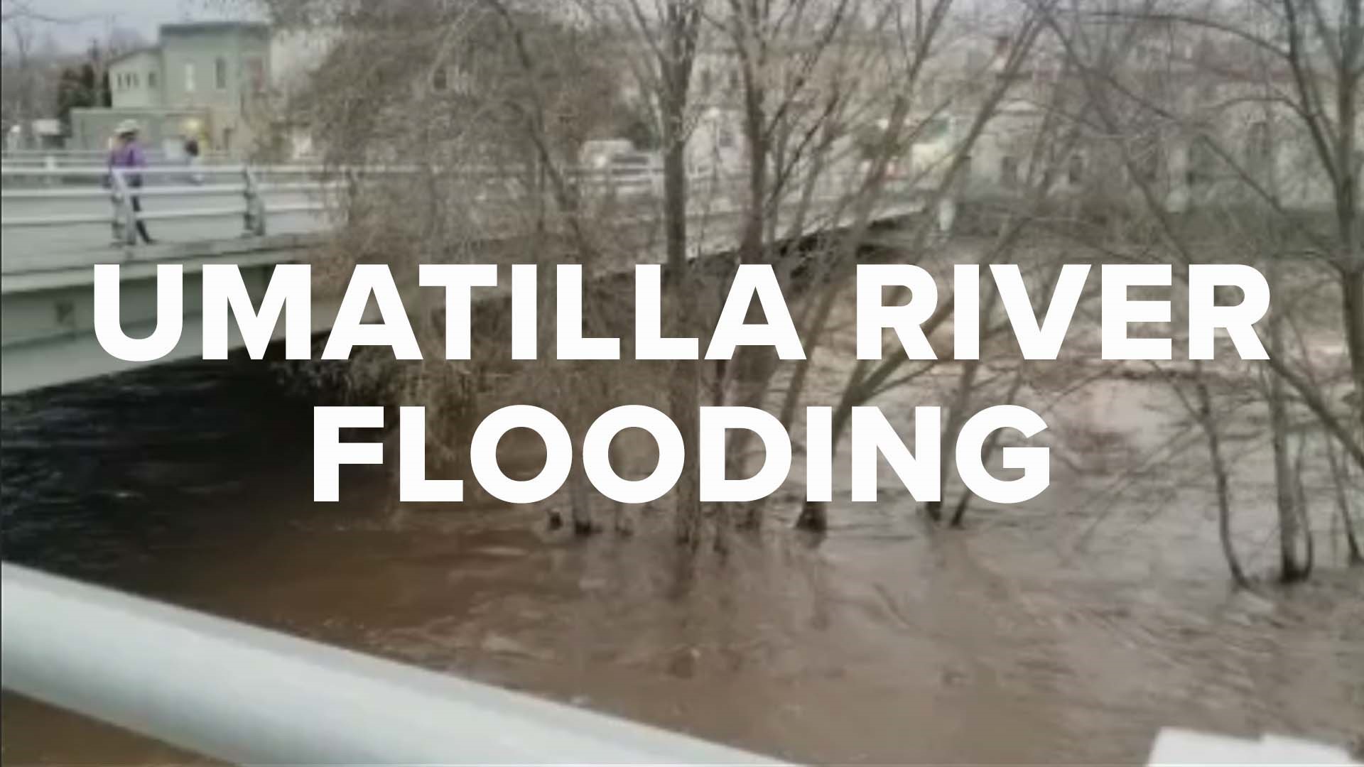 The Umatilla River flooded on Thursday, causing school and road closures in Pendleton.