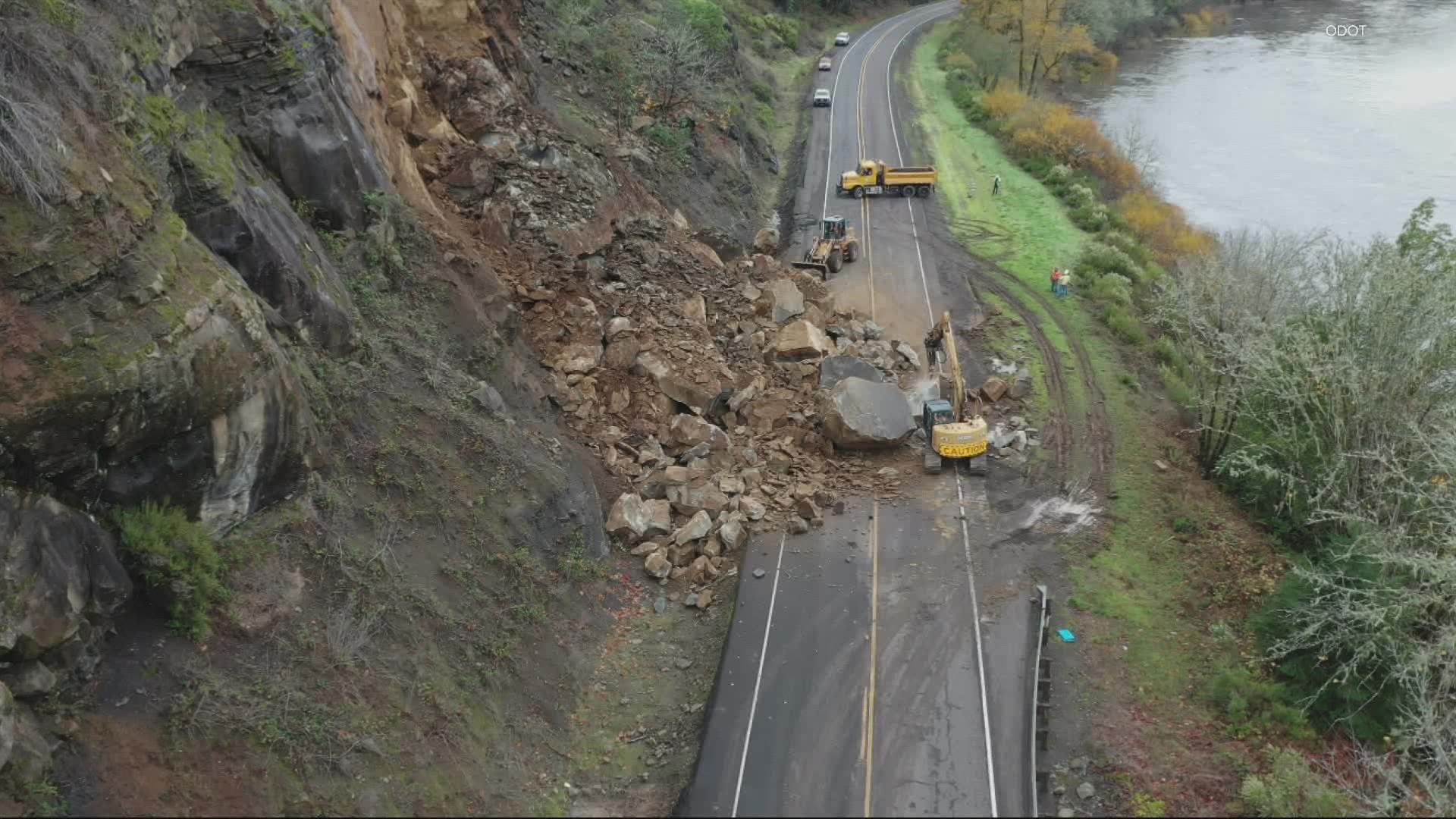 The Oregon coast saw some of the area's worst flooding on Friday, but rain caused trouble spots from the valley to the gorge.