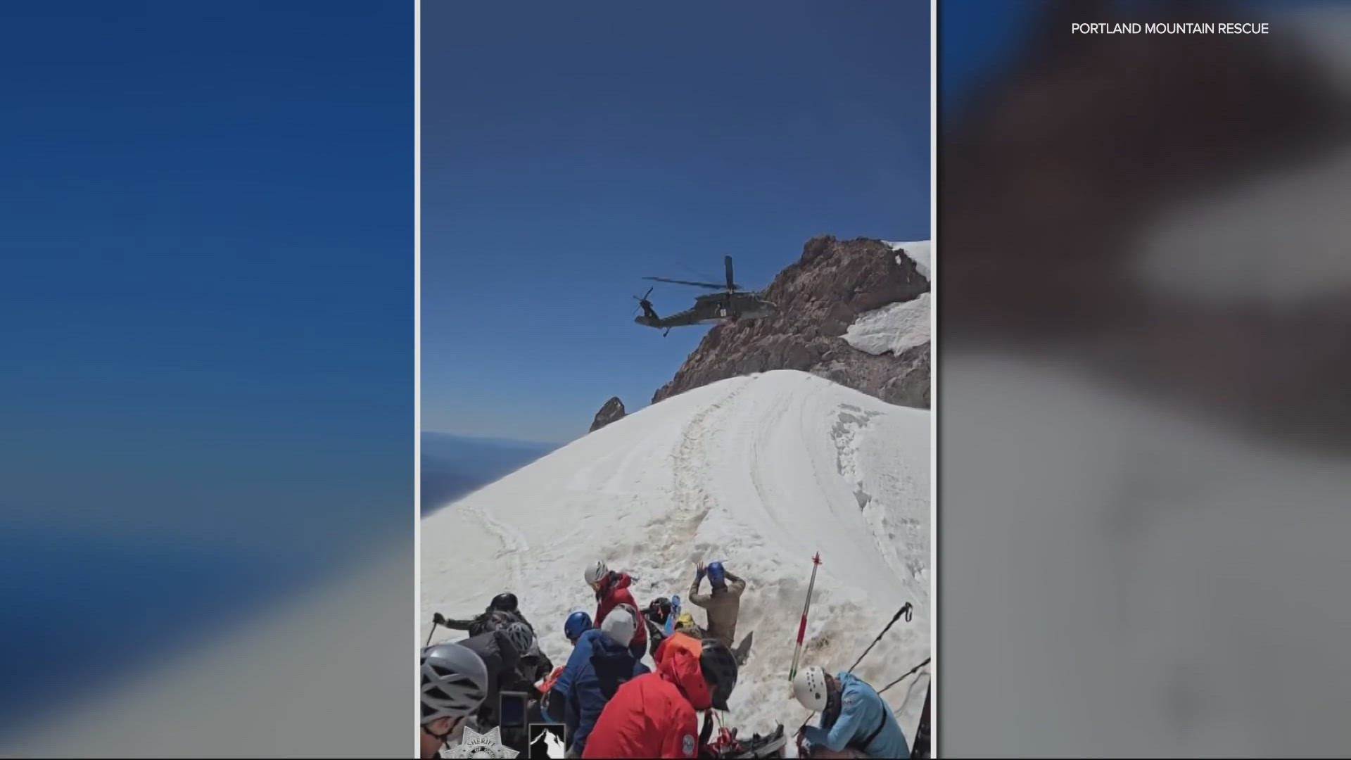 A 55-year-old man was critically injured and had to be airlifted to a Portland hospital after he slipped and fell about 700 feet while climbing Mount Hood.