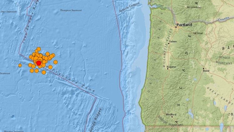 Wave of small-to-moderate earthquakes strike off Oregon coast; no tsunami threat, NWS says