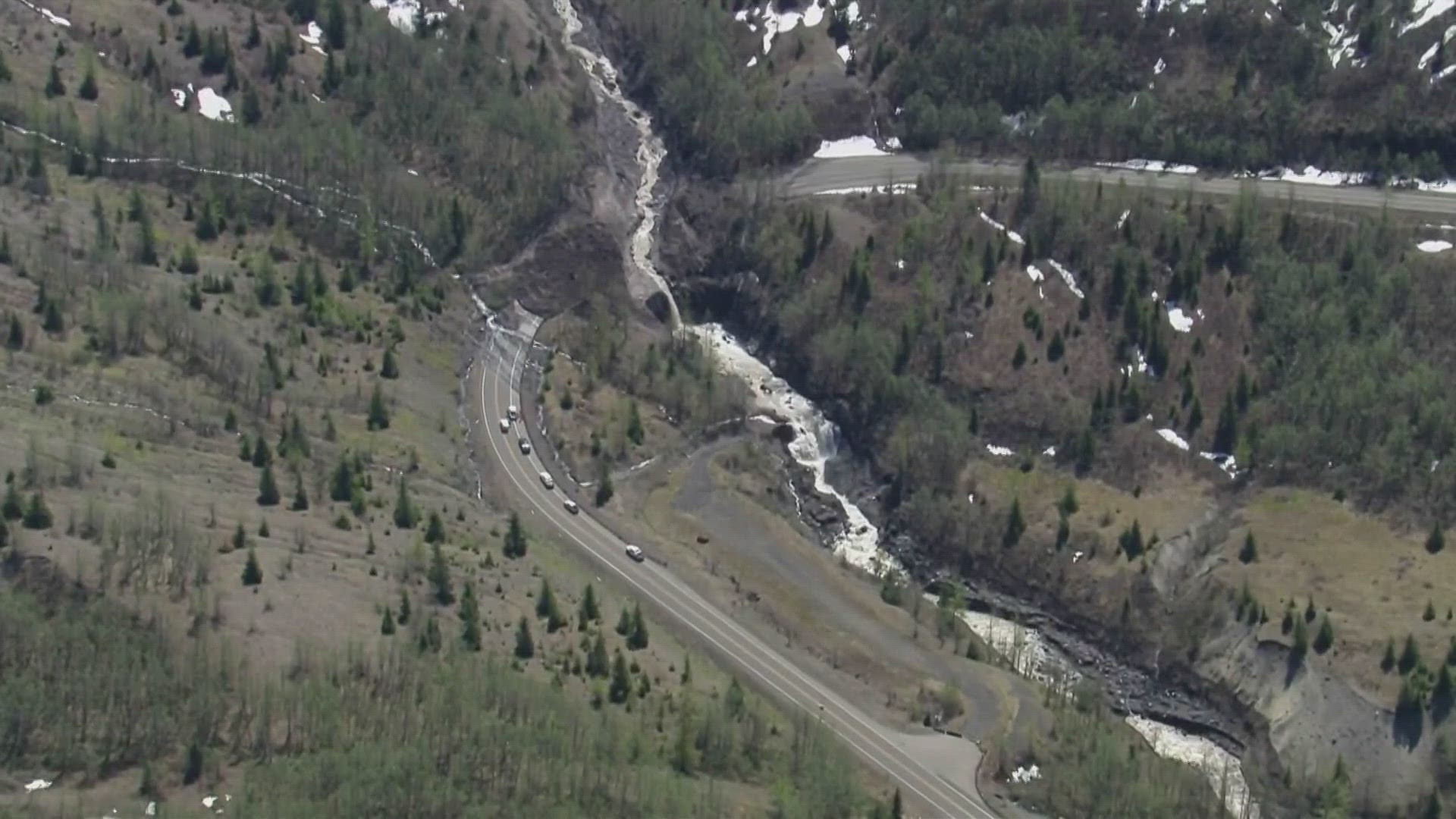 The debris slide occurred the night of May 14, causing 'catastrophic' damage to the Spirit Lake Outlet Bridge.