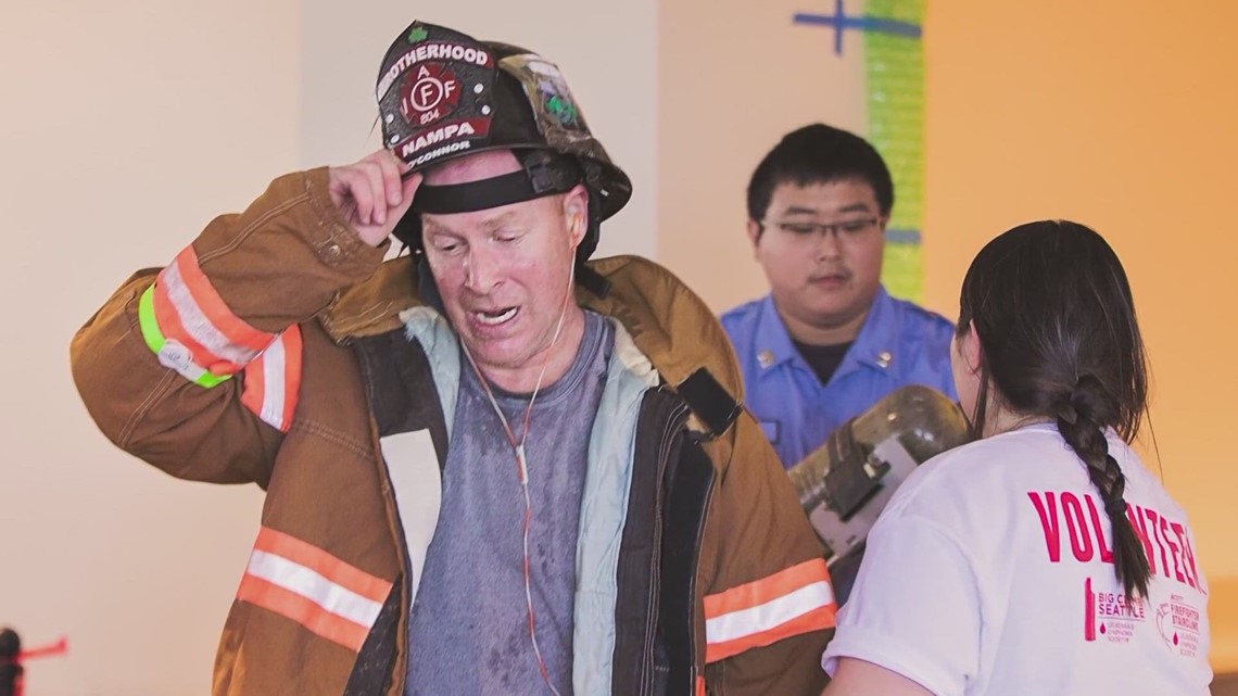 Nampa firefighter climbs 76 stories for blood cancer research - Vimarsana News