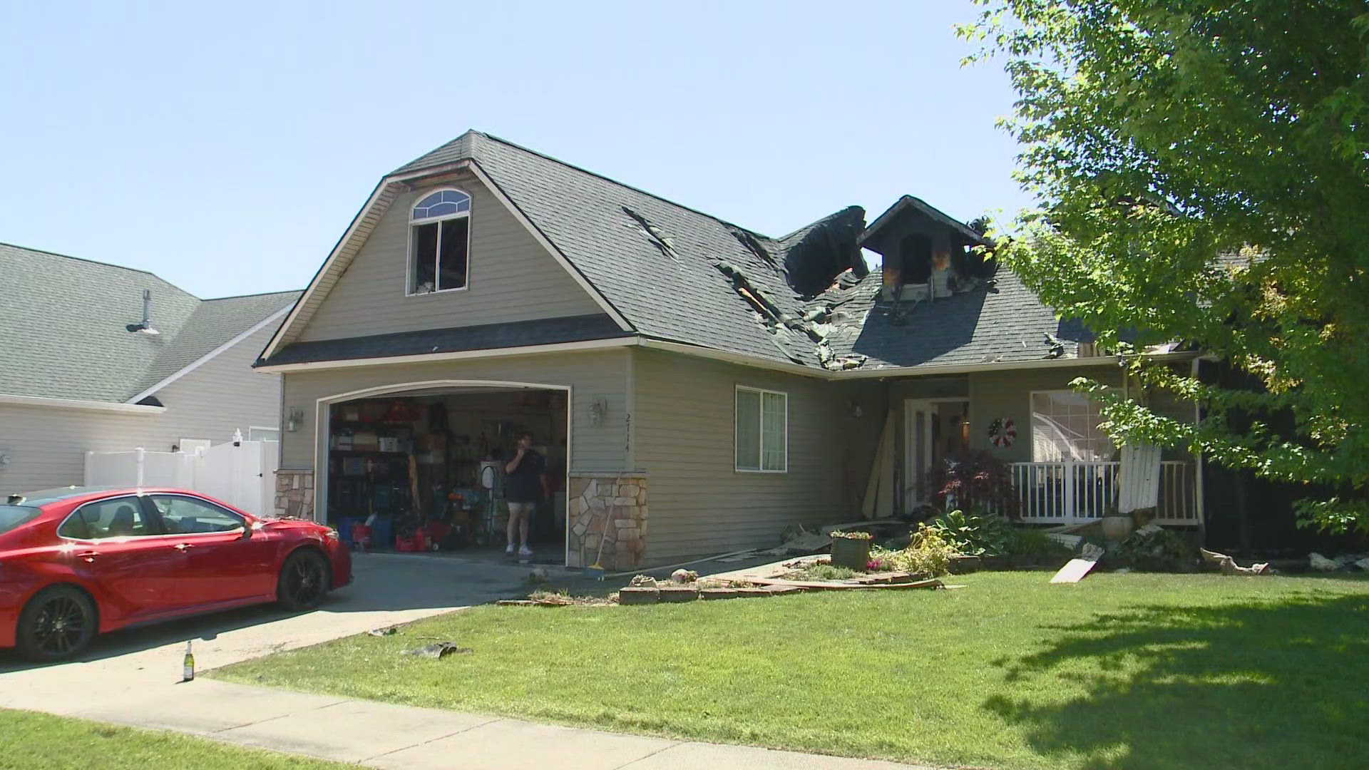 Improper use of fireworks sparked a house fire in Hayden.