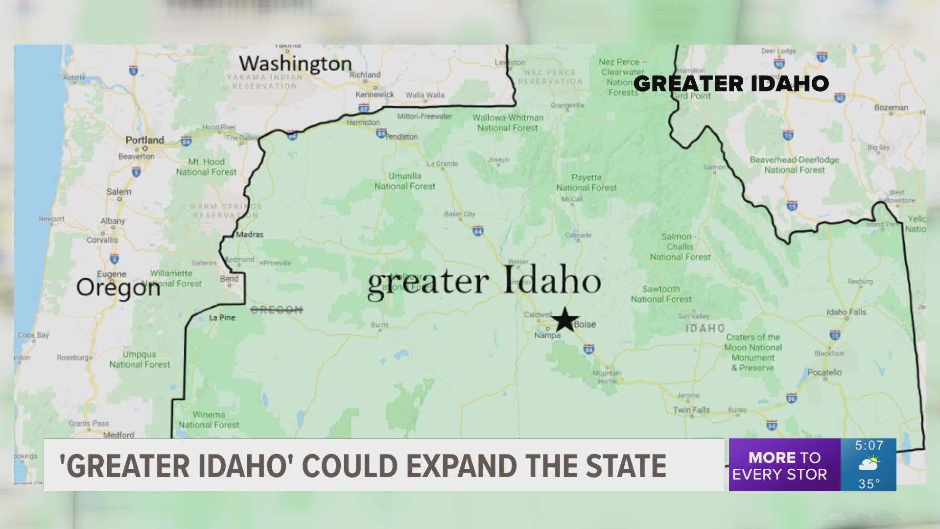 'Greater Idaho' aims to bring 15 Oregon counties into Idaho.