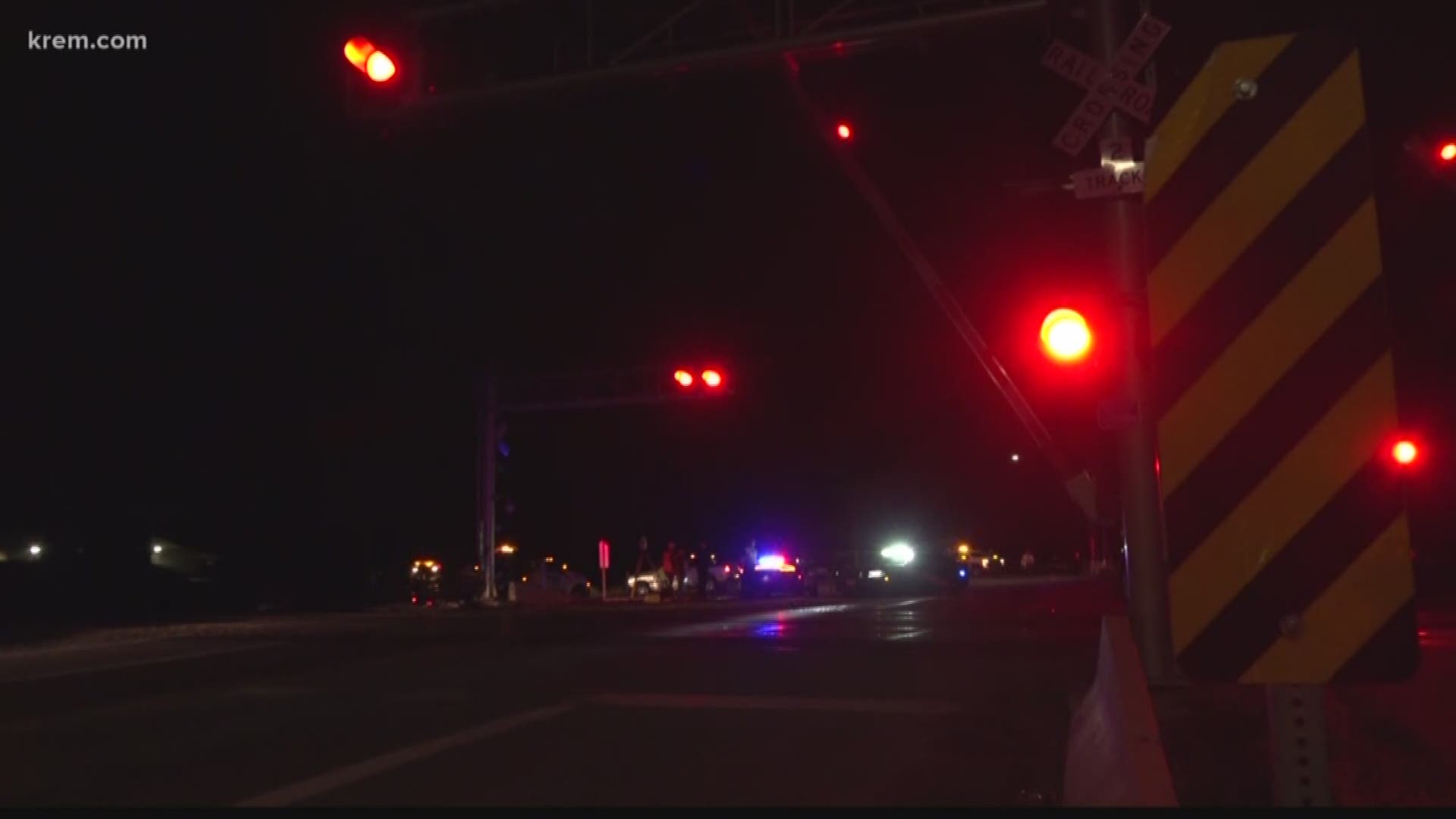 An Amtrak train en route to Seattle crashed into a truck parked on the tracks in Athol on Friday. None of the 234 passengers or crew members were injured.