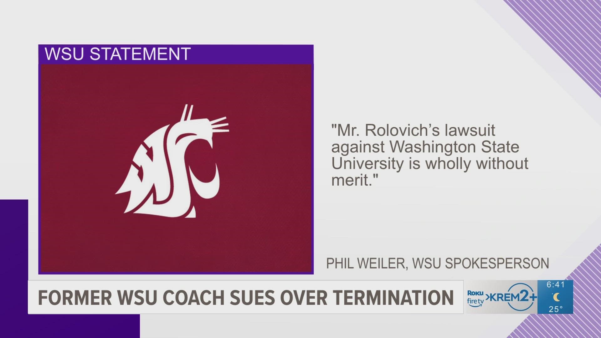 The lawsuit formally sues WSU, WSU Athletics Director Patrick Chun and Governor Jay Inslee. Rolovich claims Chun and WSU were "hostile" towards him.