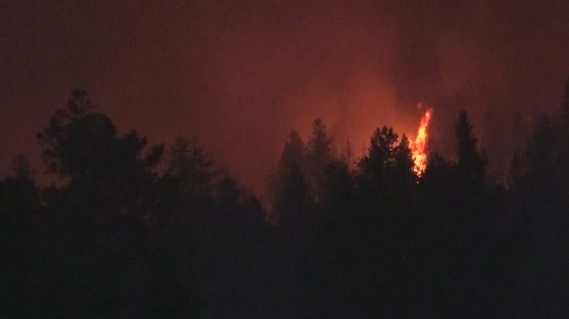 Oregon Road Fire Officials say fire was human caused, containment
