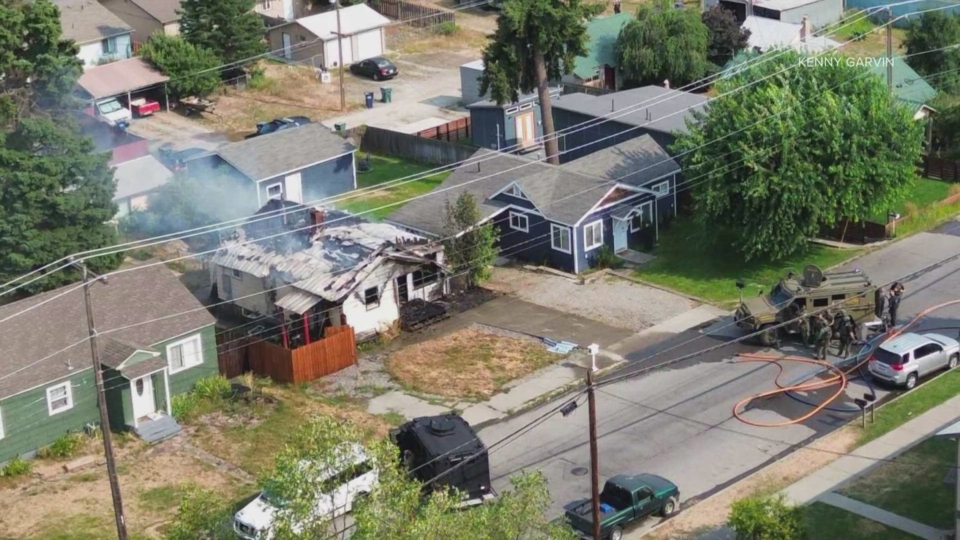 The Coeur d'Alene police found one dead following a SWAT standoff and a house fire.