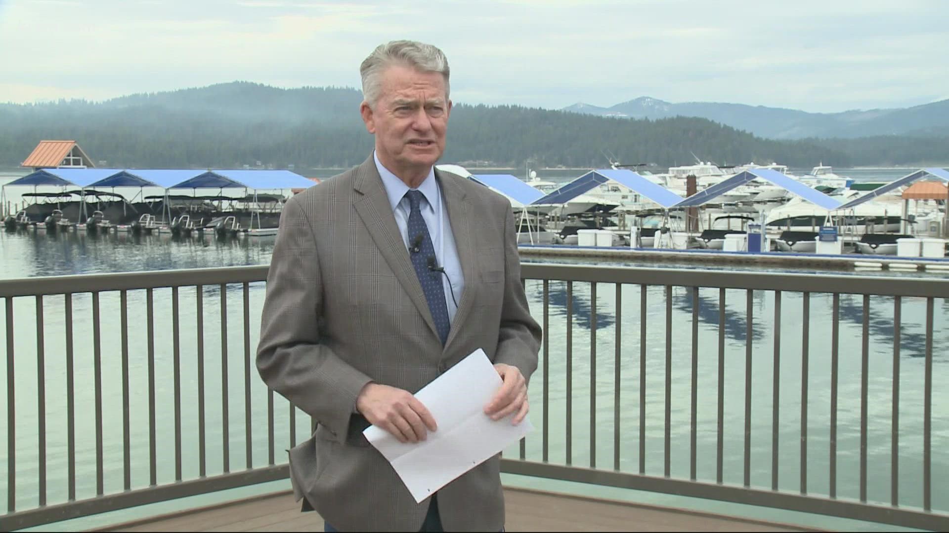 Idaho governor announces new funding to keep Lake Coeur d'Alene healthy