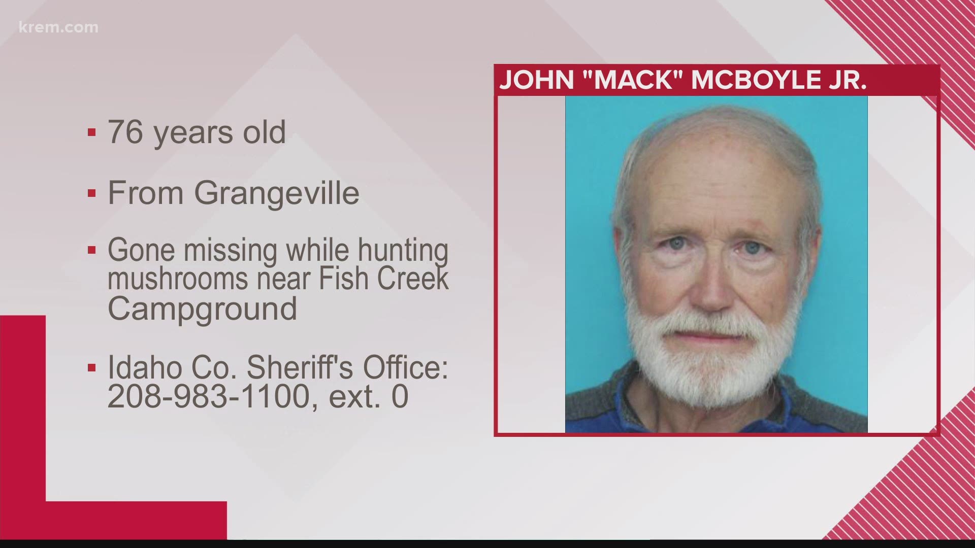 John "Mack" McBoyle Jr. is a 76-year-old from Grangeville.