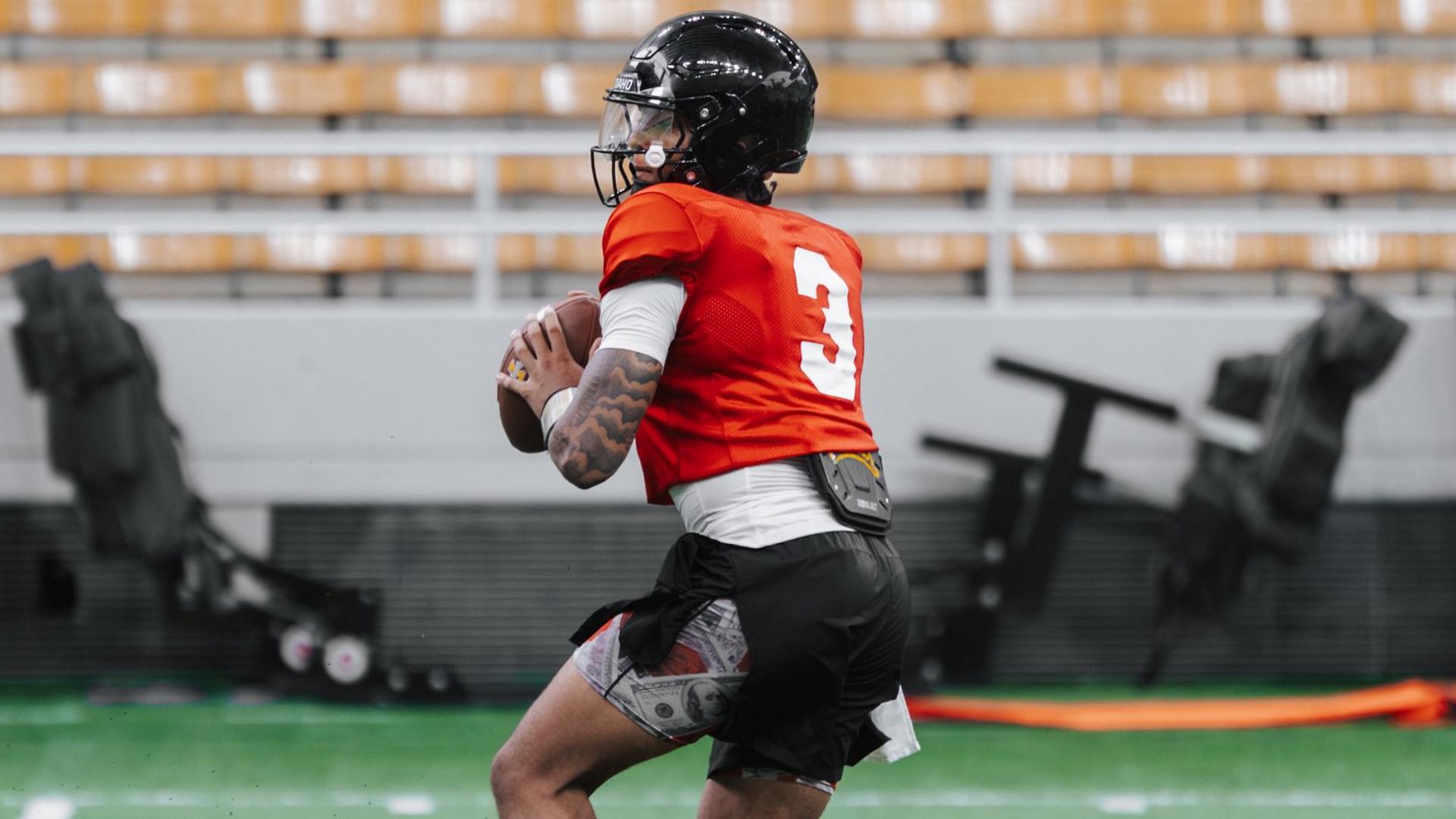Wood was named the starting quarterbak last Sunday and has already endeared himself to his teammates by being a solid teammate.