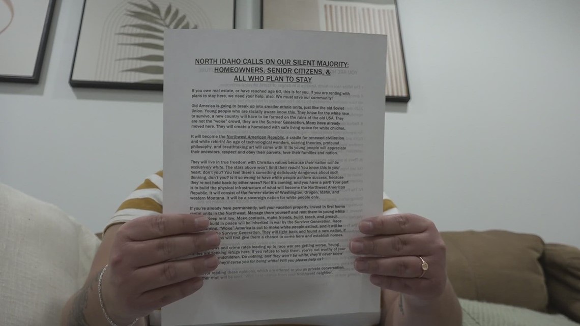 Post Falls LGBTQ couple gets 'worrying' white nationalist letter - Vimarsana News