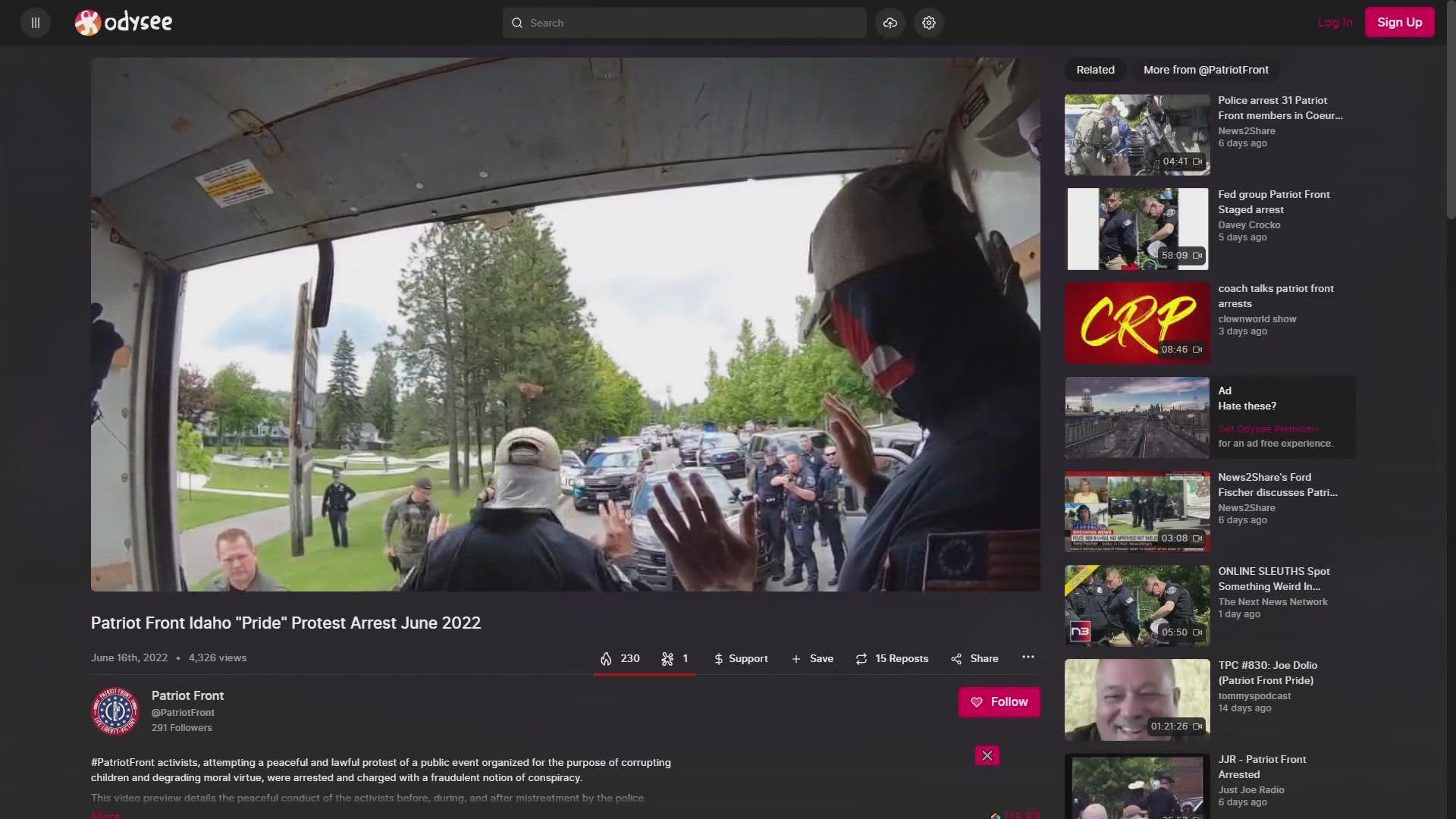 A new, highly edited, video shows a hate group inside U-haul before they were arrested near a Coeur d'Alene Pride event.