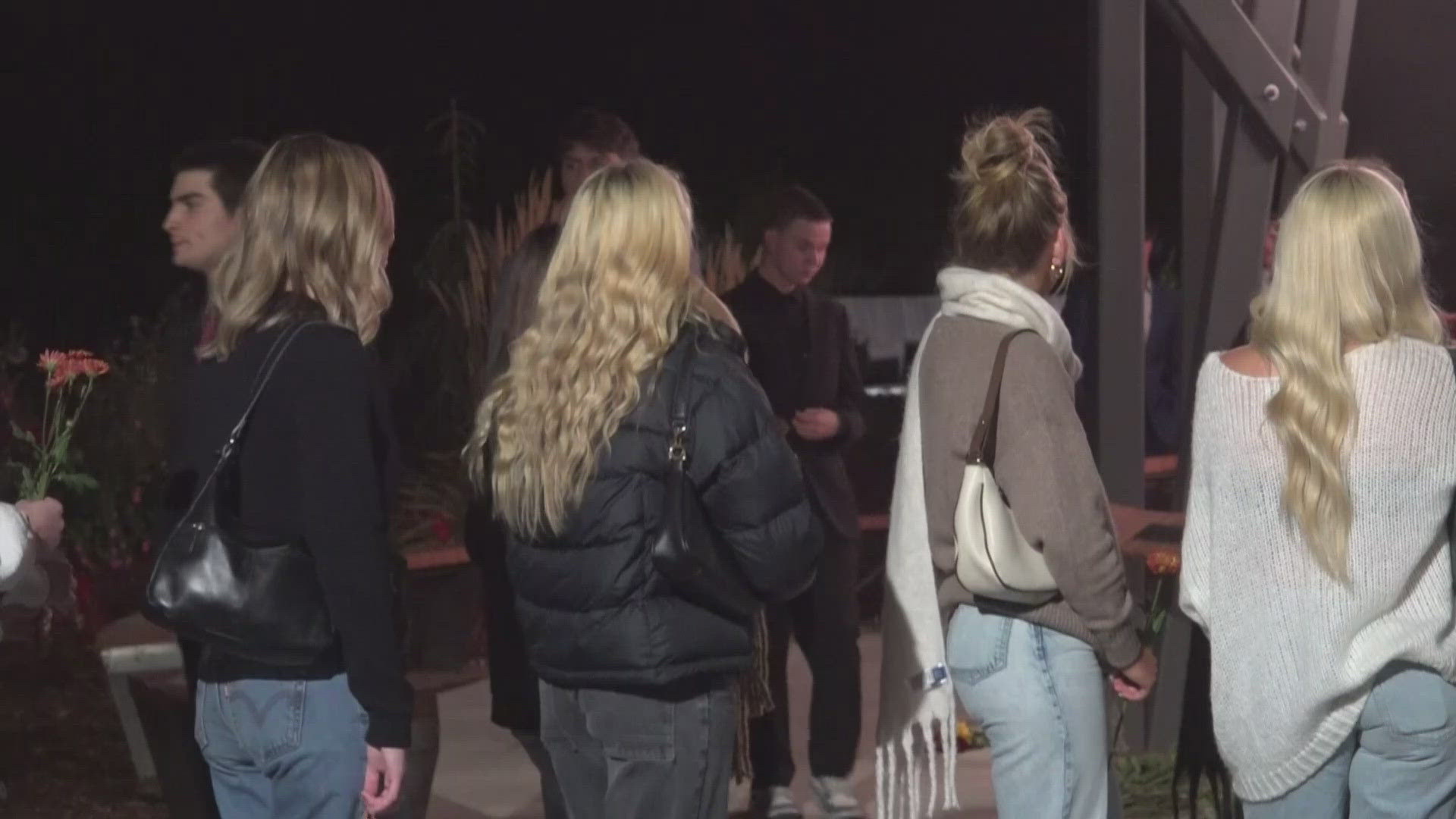 University of Idaho students gathered at the Vandal Healing Garden to honor the lives of the four students murdered three years ago.