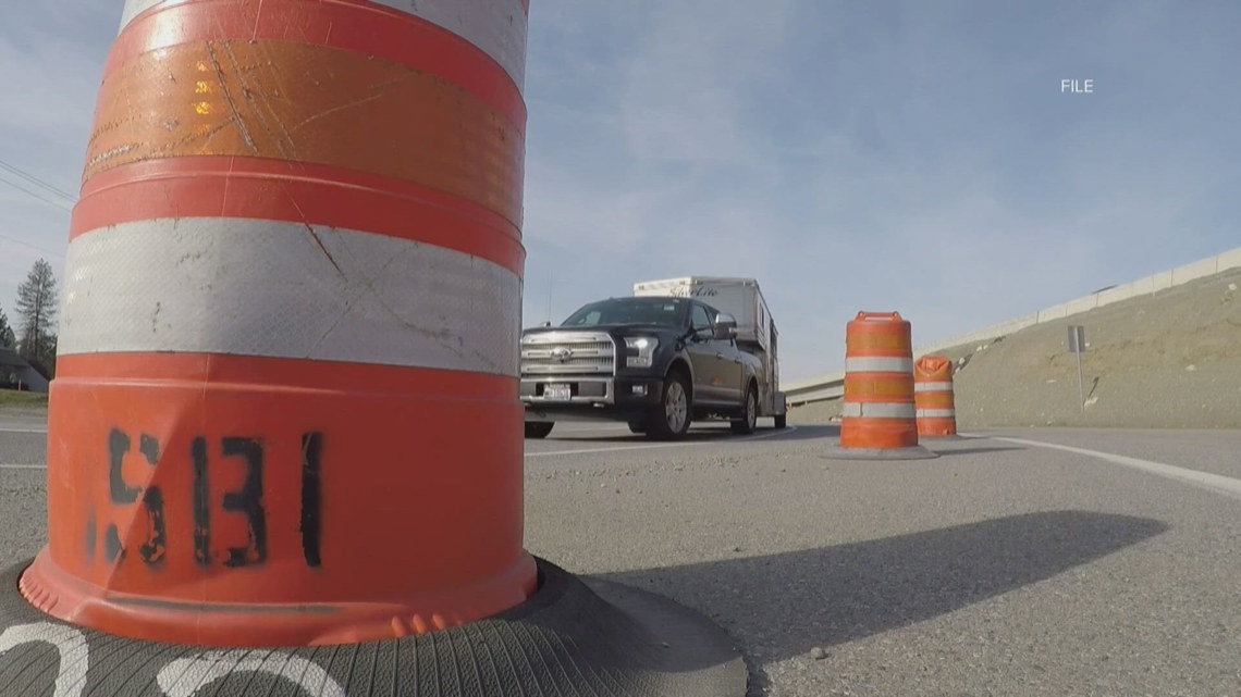Expect travel delays on US-95 in Coeur d'Alene due to road striping Sunday