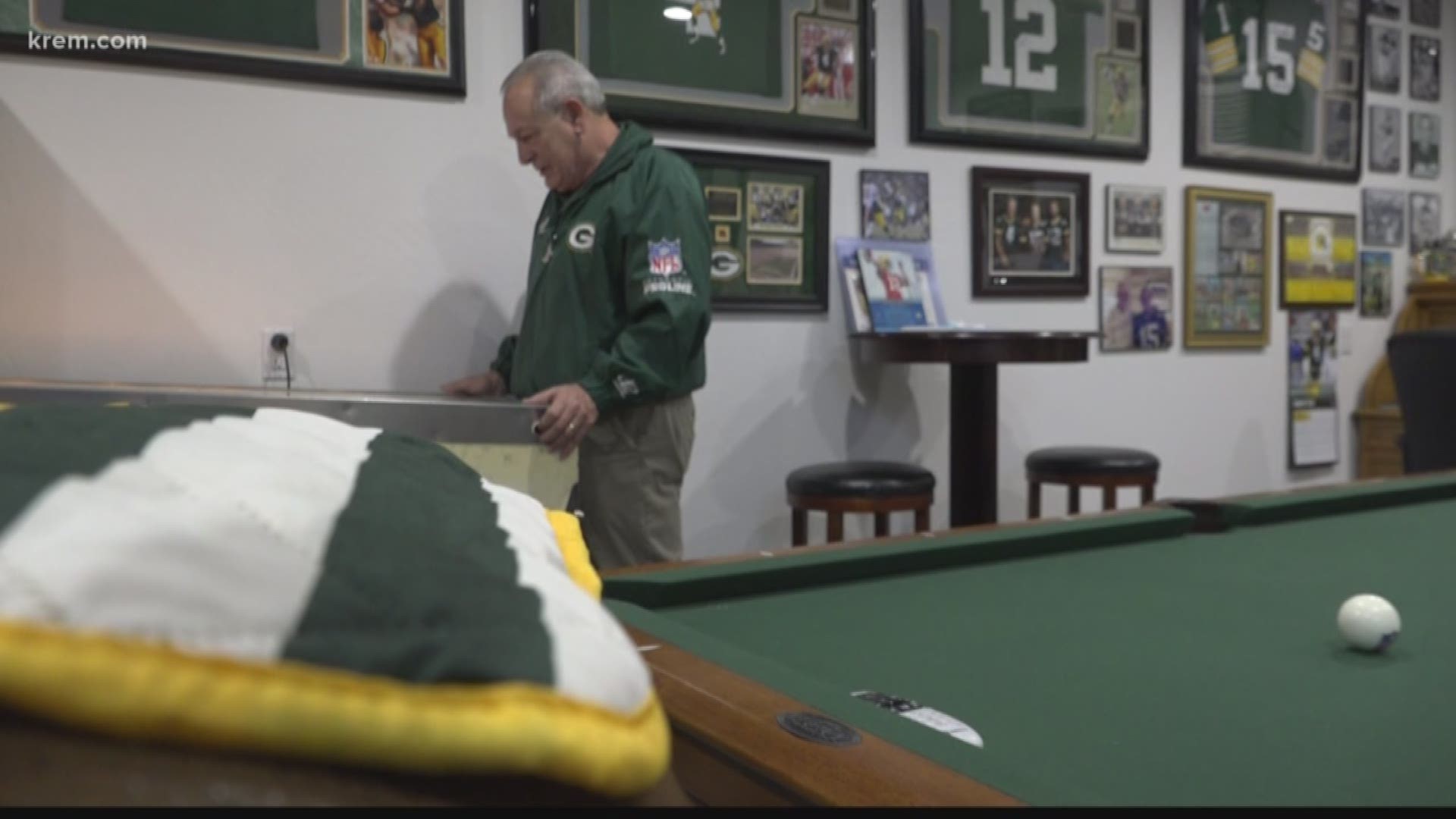 Bill Hughes needs votes to win and become this year's inductee. He has been a packer fan since 1965 and has been collecting memorabilia ever since.