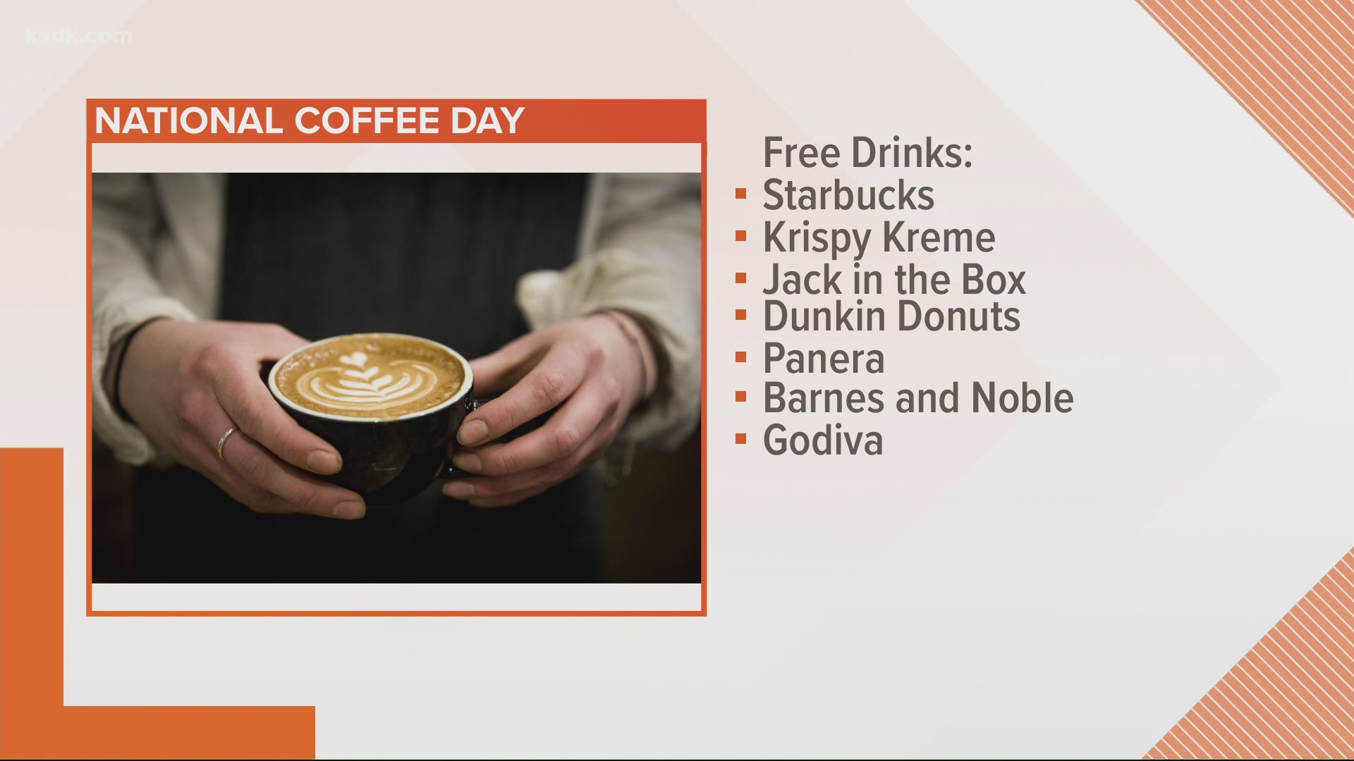 Tuesday, Sept. 29 is National Coffee Day. We have all the places where you can score a free cup of joe