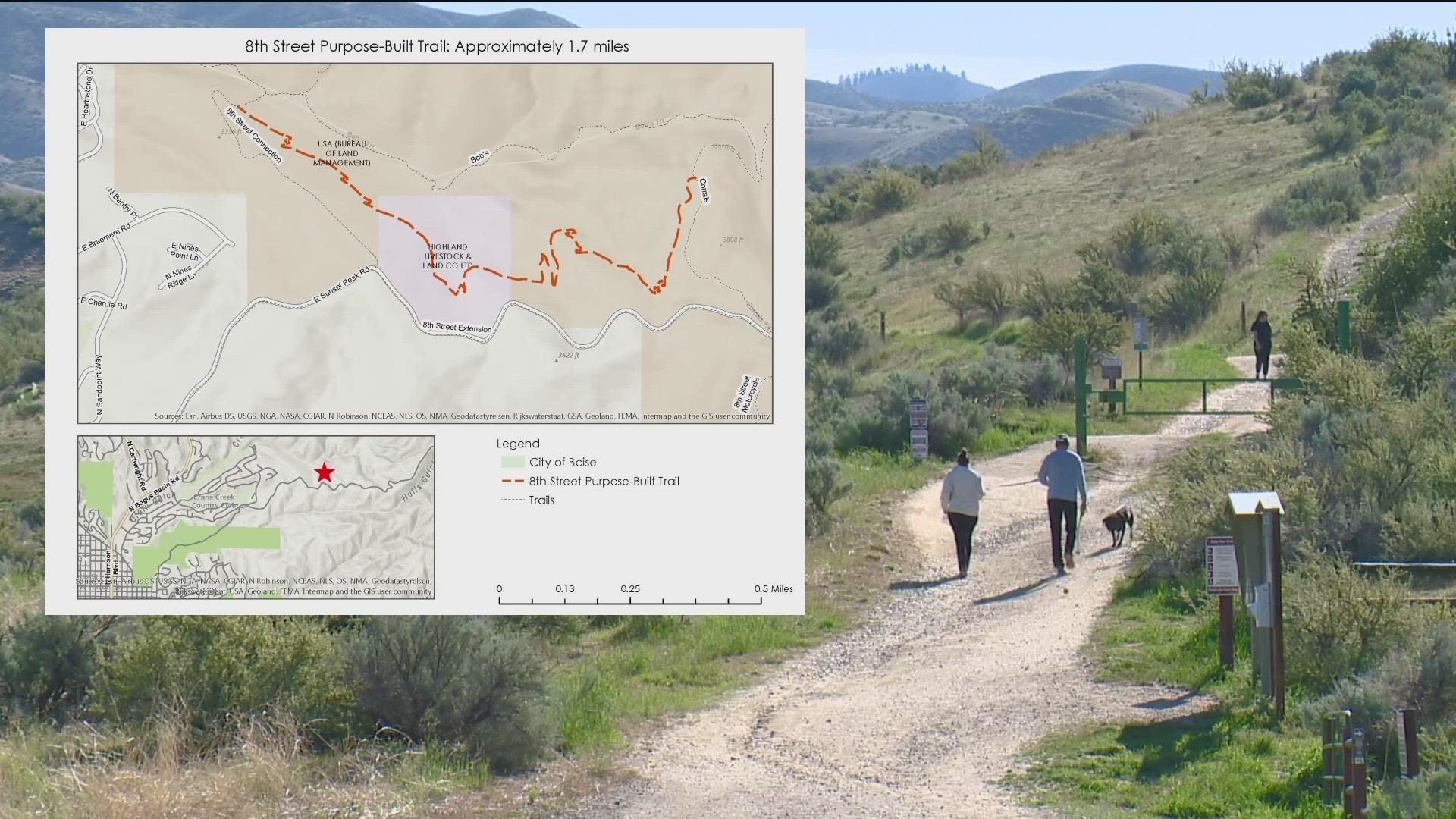 The two trails, Curlew Connection and 8th Street Purpose-Built will be a part of the Ridge to Rivers Trail System.