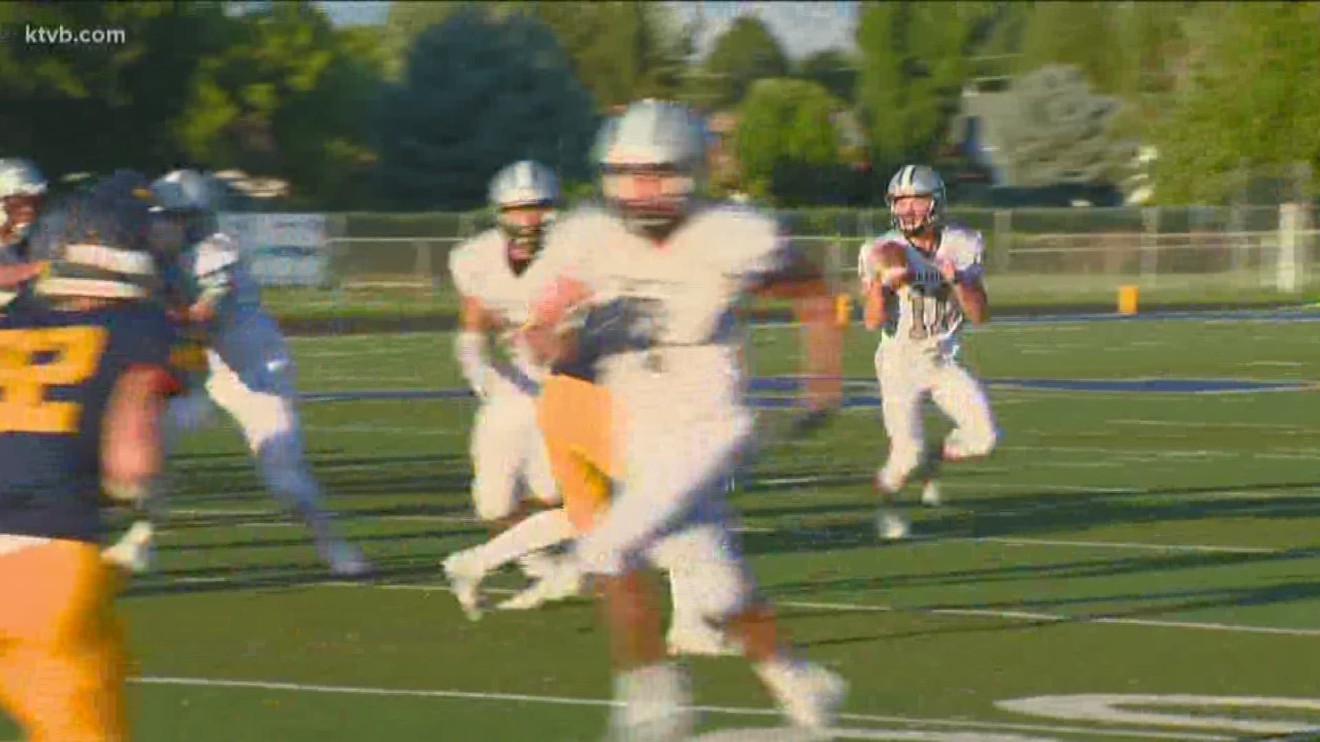 Skyview falls on the road at Meridian 6-27 in the 2019 season opener.