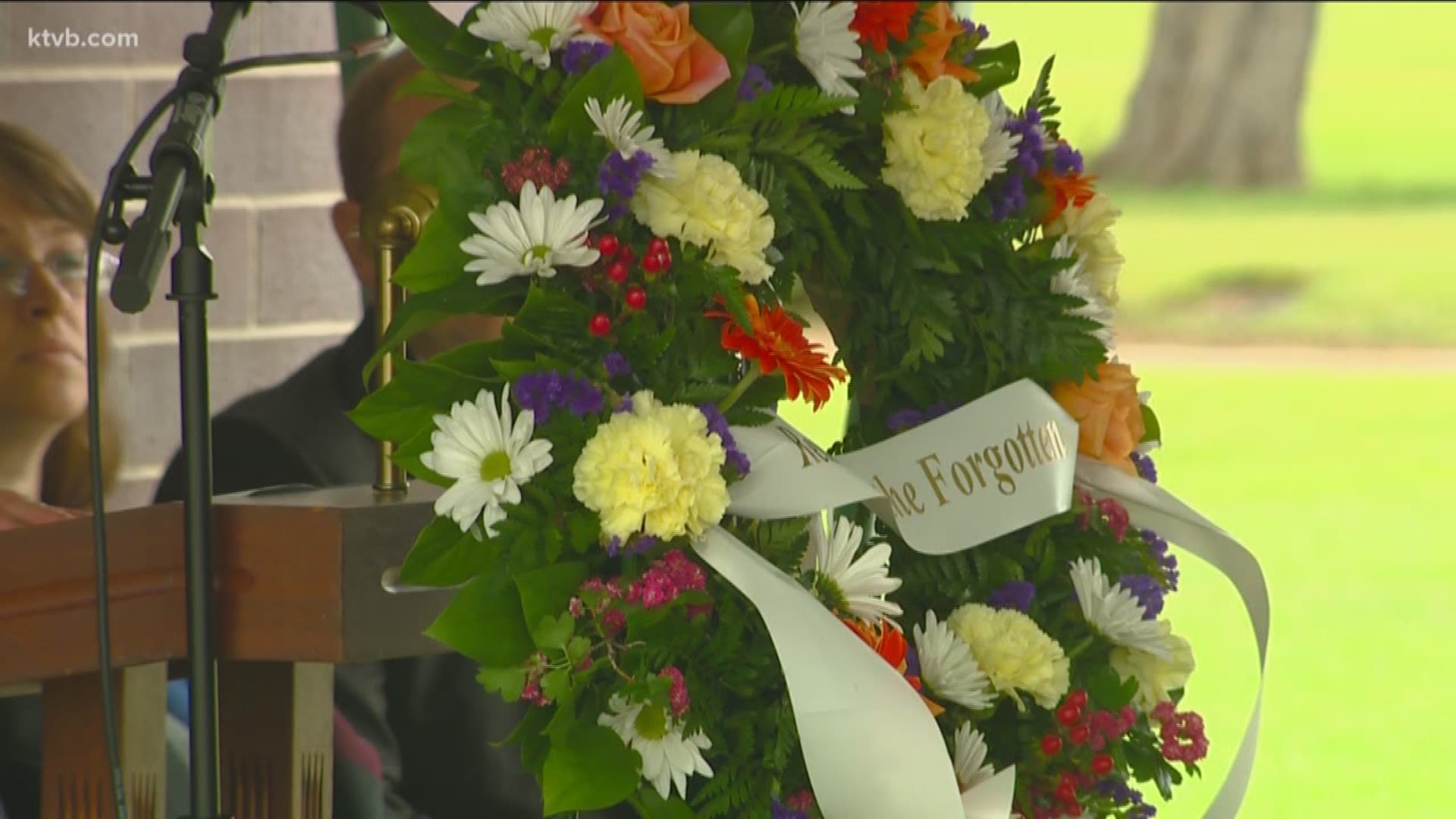 The remains of 12 people were laid to rest at the Terrace Lawn Memorial Gardens in Boise Thursday.