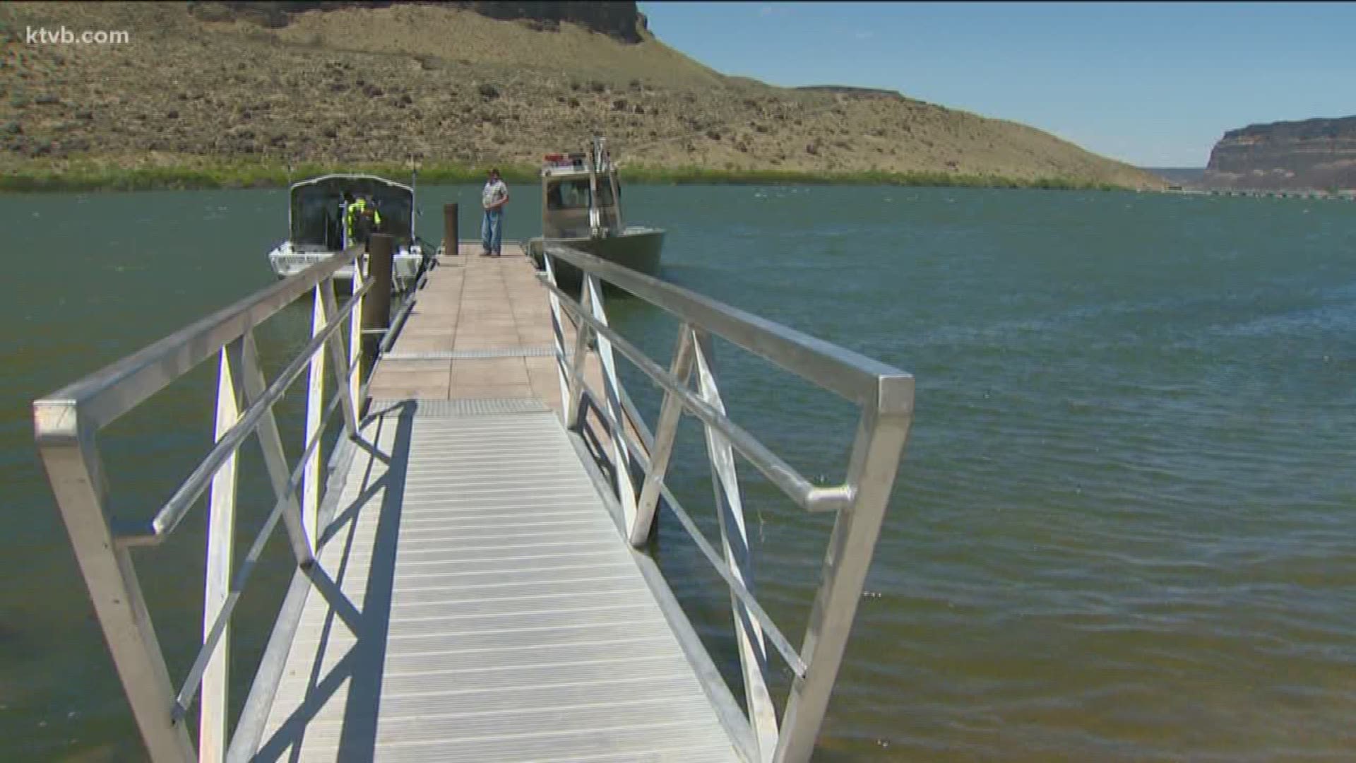 According to the Ada County Sheriff's Office, the 42-year-old was fishing from a dock around 1 a.m. Sunday and nearby campers called 911 around 1:30 a.m. after they heard the sound of someone calling for help in the river and struggling in the water.