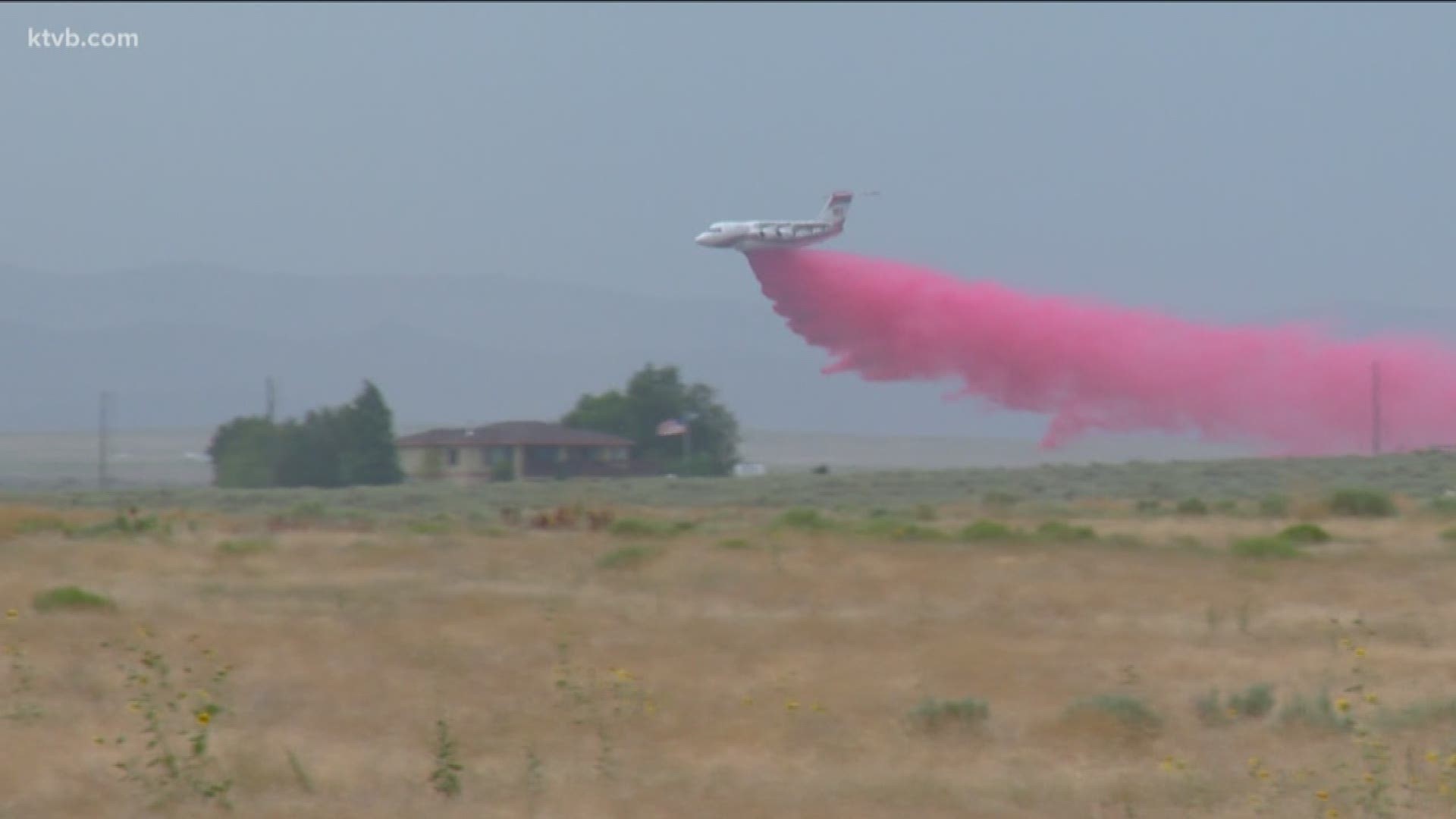 The grass fire had some residents scrambling to remove animals and protect their homes.