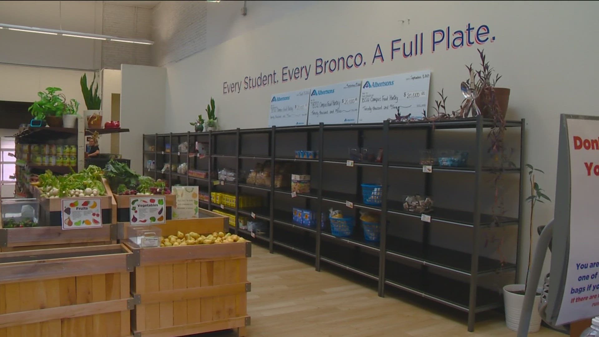 About 2,500 students get food from the pantry every month.