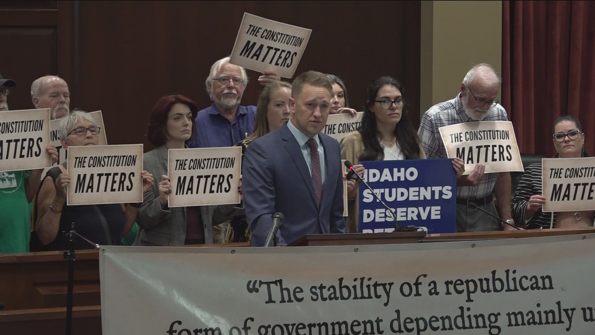 The bill allocated $50 million public tax dollars to fund private school tuition, which groups say violates the Idaho constitution.
