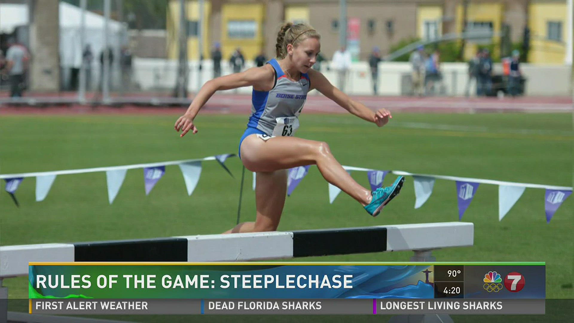 KTVB's Will Hall learns the rules of steeplechase.