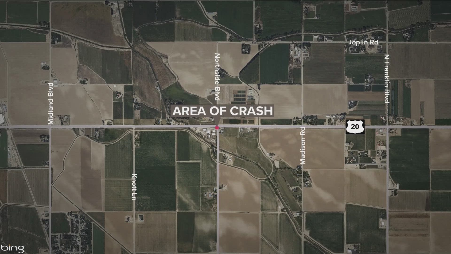 The 18-year-old was traveling on US20-26 in Nampa when he crossed the center line and collided with another vehicle driven by a 28-year-old man, also from Caldwell.